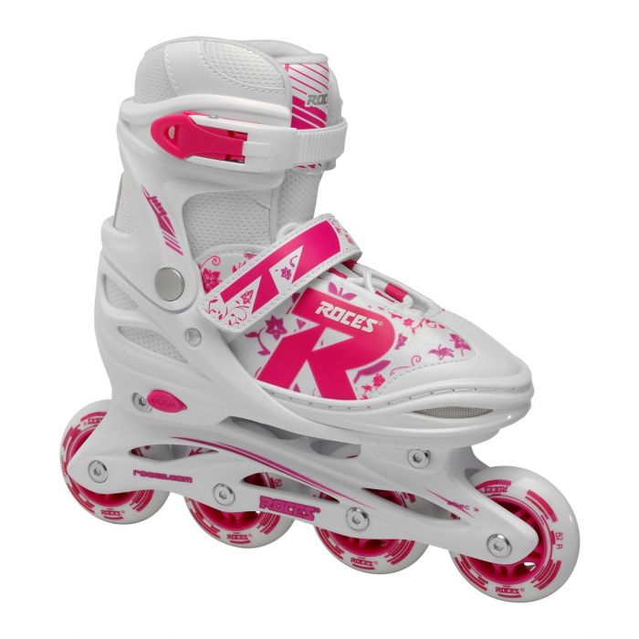 Roces Girls Jokey 2.0  Figure Ice Skate Superior Italian Adjustable White/Pink 